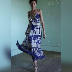 Anthropologie Isabella Sinclair Silk Maxi Dress